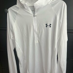 NWOT Under Armour White Quarter-Zip size L
